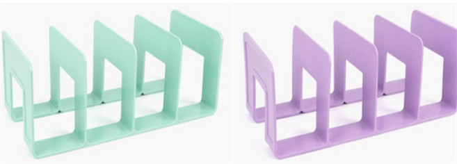 살림마켓 파스텔톤 4칸 책꽂이 코너책장, 퍼플