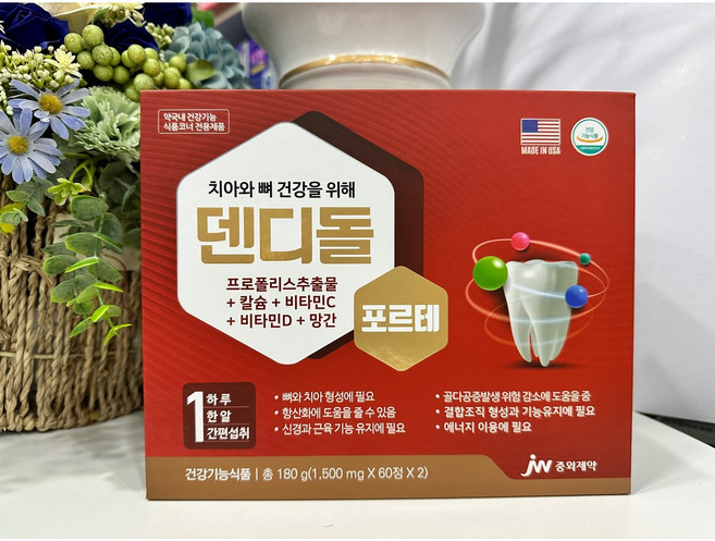 중외제약 덴디돌 알파 잇몸치아 영양제, 120정, 1개