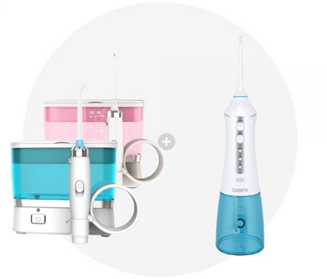 [구강관리 세트] 단미 구강세정기 치아세정기 물치실 500ml 클린픽 CLS01T+CLS02 300ml, CLS01T 핑크+CLS02