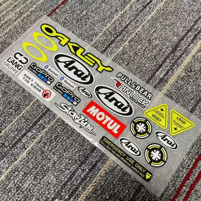 오토바이 반사 스티커 레드불 몬스터 슈퍼커브 바이크 헬멧 베스파 탑박스 데칼스티커 방수, 1개, 반사 스티커 데칼 S03