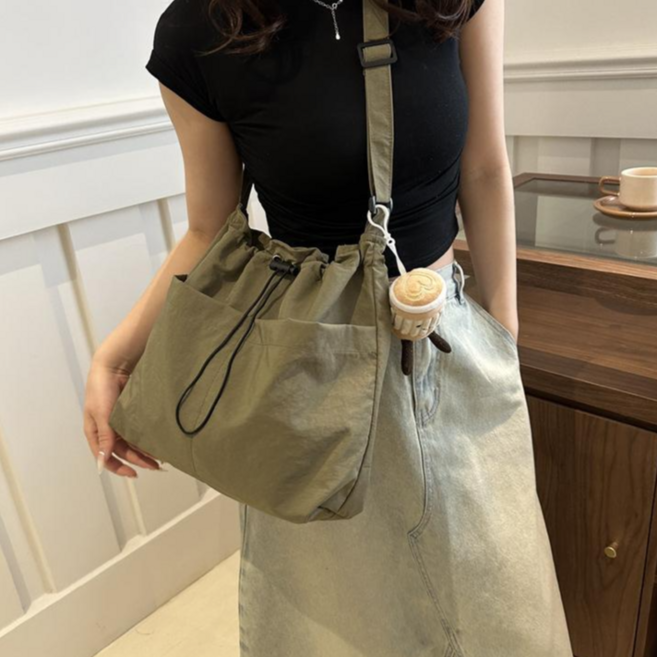 위트아이 나일론 복조리 숄더백 데일리 에코백