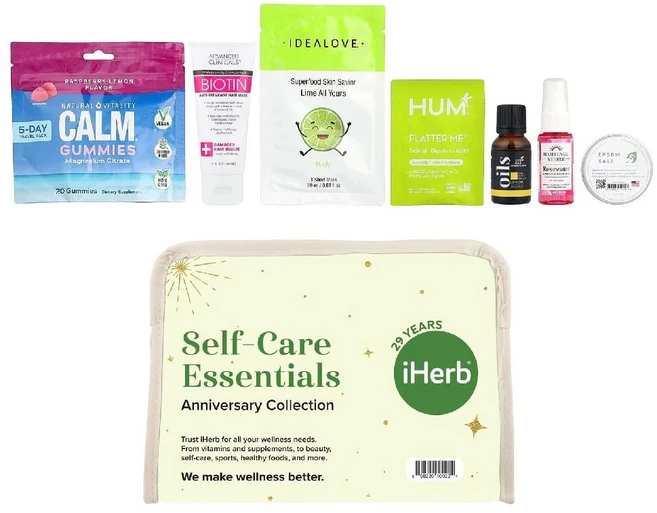 아이허브 셀프 케어 필수품 Self-Care Essentials 애니버서리컬렉션 8종 세트, iHerb Exclusive, Self-Care Ess - 쿠팡