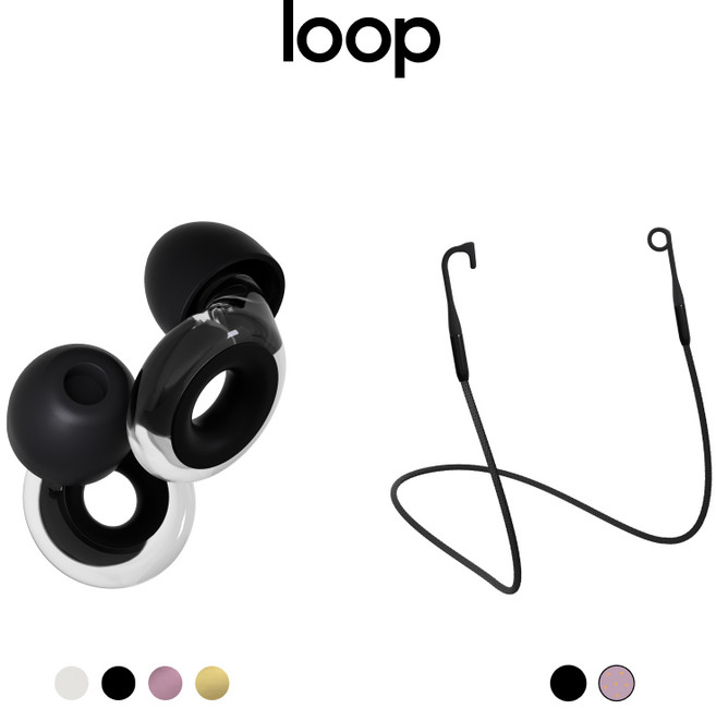 loop 인게이지 플러스 이어플러그 + 링크 악세사리 소음 방지 수면용 업무 및 공부 집중 향상 귀마개, 리퀴드골드, 차콜, 1개