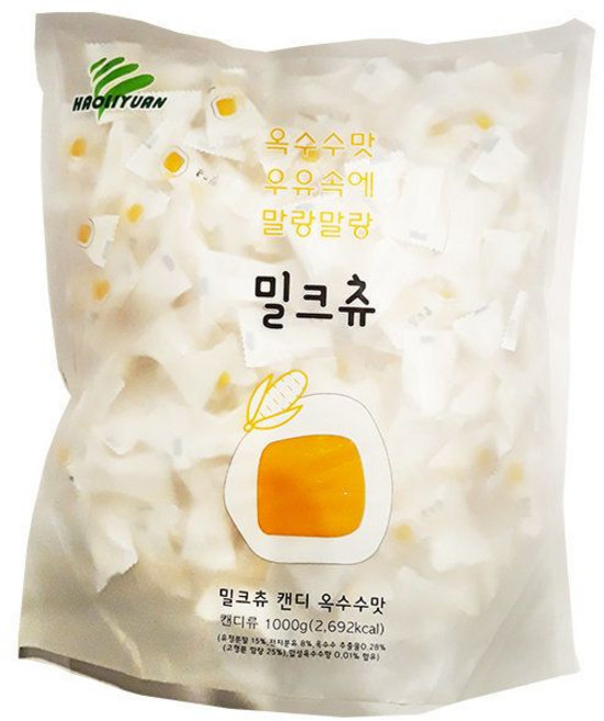 트레이더스하오리위안 밀크츄 캔디 옥수수맛 1000g, 1kg