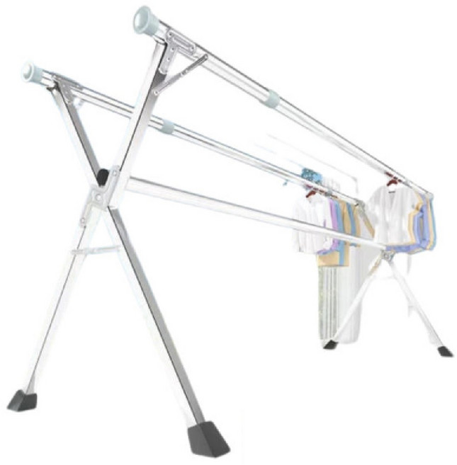 지와이 X형접이식건조대 원터치 이불 빨래 이동식 스텐 빨래건조대, 1개