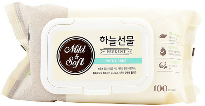 대량 물티슈 100매 박스 캡형 24개, 1