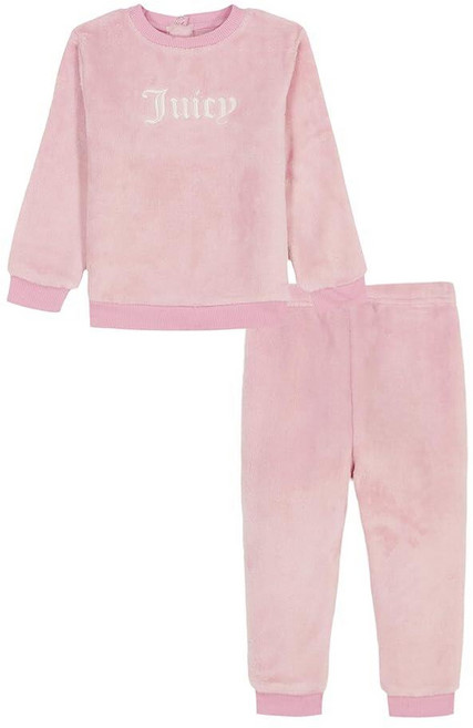 Juicy Couture 여아용 셰르파 팬츠 세트 2피스 향기로운 라일락 18개월