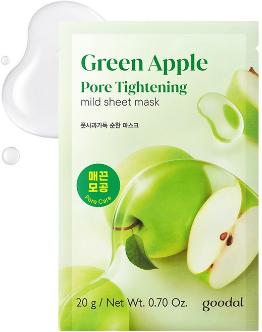 구달 풋사과 가득 순한 마스크 (매끈모공), 1개, 1개입