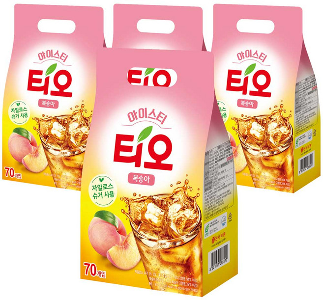 동서티오 아이스티 복숭아맛, 13g, 70개입, 4개