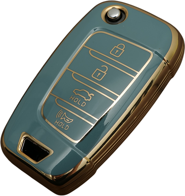 현대 투싼IX 엑센트 아반떼 호환 스마트 차 키케이스 키홀더 TPU 키커버 리모컨, TA61(4버튼), 그레이