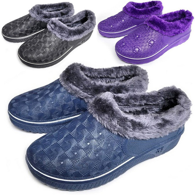 털고무신 남성 여성 털신 방수 효도신발 방한화