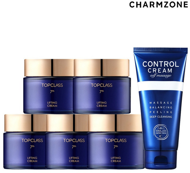 참존 탑클래스 7세대 리프팅 크림 트리플 콜라겐 50ml 5개+콘트롤크림40ml 1개, 1세트