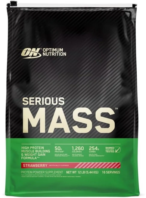 Optimum Nutrition Serious Mass 옵티멈 시리어스 매스 5.44kg 대용량 캐나다 정품 게이너 단백질 헬스 보충제 쉐이크 프로틴 파우더 맛선택 가능!, 1개 - 쿠팡