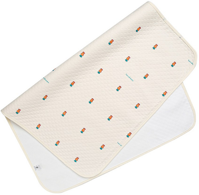 그린베베 국내생산 아기이불매트 캐롯 방수패드 방수요, 중형