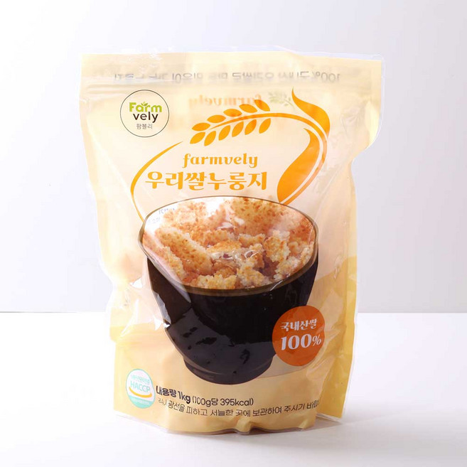 팜블리 국내산 고소한 우리쌀 누룽지, 2개, 1kg