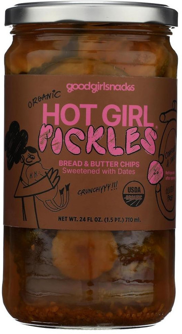 Hot Girl Pickles 유기농 브레드 앤 버터 피클, 1개, 710ml