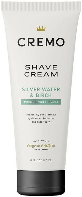 크레모 오리지널 면도 크림 놀랍도록 우수한 남성용 울트라 슬라이크 닉스 컷 면도기 과 싸우고 6 Fl Oz, Silver Water & Birch, 177ml - 쿠팡