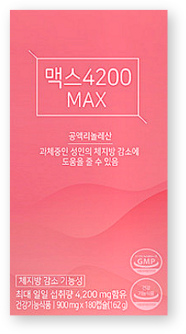 맥스4200 CLA 4200mg 독일산 공액리놀레산 과체중 체지방 홍화씨유 최고함량, 180정, 3개
