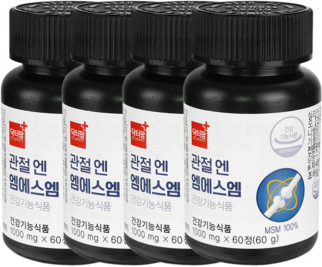 닥터팜 관절엔 엠에스엠 식이유황 MSM 60g, 60정, 4개