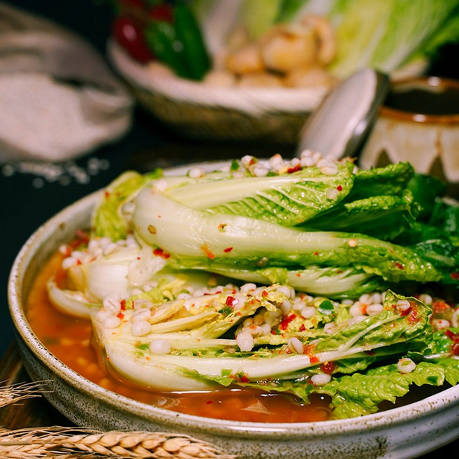 [캔시머캔 포장] 제주 오색보리김치3종(알배기/얼갈이/ 열무), 3개, 1kg