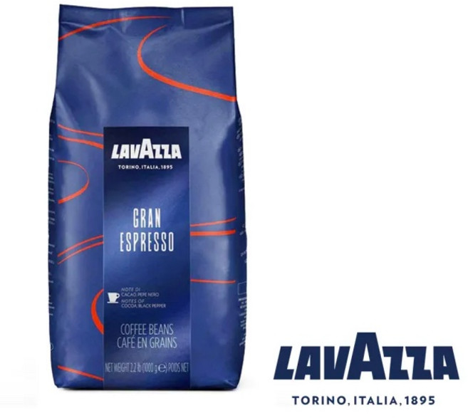LAVAZZA Gran Espresso 咖啡豆 (中焙) 2.2磅/1kg, 1個