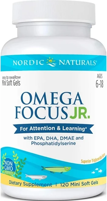 Nordic Naturals Omega 노르딕내추럴스 오메가3 포커스 주니어 120정, 1개 - 쿠팡