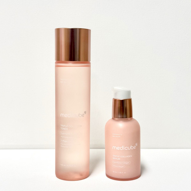 메디큐브 리뉴얼 물광 콜라겐 2종 세트 (토너4.0+세럼4.0), 탄력 보습 콜라겐 4.0 토너/세럼, 1세트