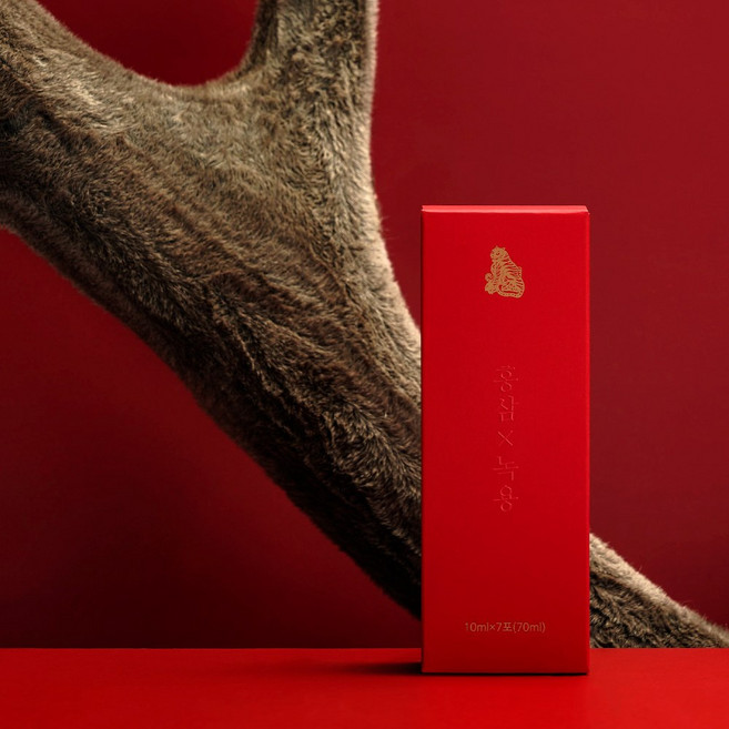 호랑이건강원 홍삼플러스 진액 엑기스 6년근녹용홍삼 농축액 짜먹는스틱 28포, 10ml, 28개