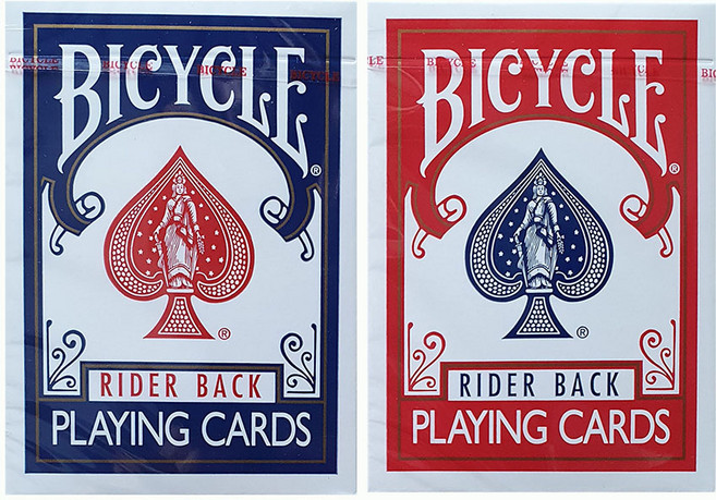 바이시클 라이더백 USPCC정품 마술카드, 랜덤발송, 1개