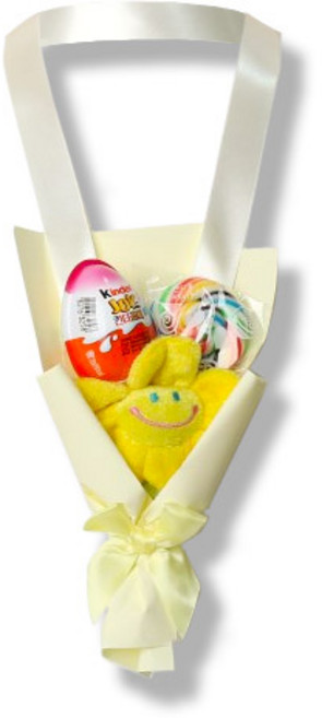 킨더조이 사탕 목걸이 - 유치원 졸업식 학예회 재롱잔치 발표회 연주회 단체 선물, 킨더조이 사탕목걸이(꽃다발형)":"옐로우(킨더 여)