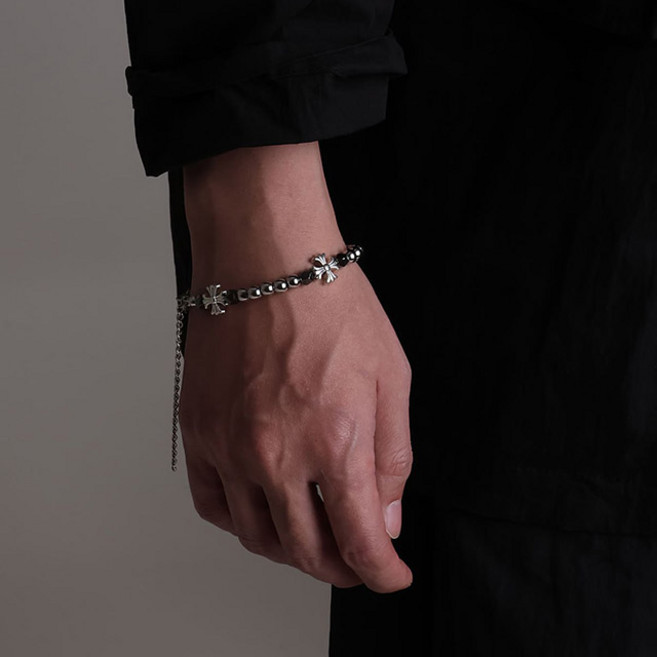 치트키 남자 로지아 십자가 원석 데일리 팔찌