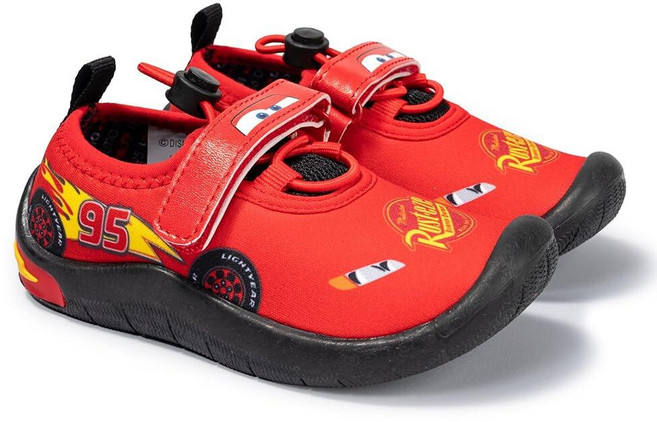 [빠른배송] 디즈니 카 워터 슈즈 - 유아 아동용 라이트닝 맥퀸 아쿠아 양말 - 패션 발 보호 물 레드