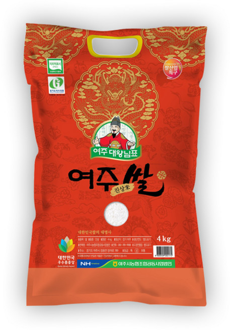 [농협] 2025년 햅쌀 대왕님표 여주쌀 진상미 4kg, 상, 1개