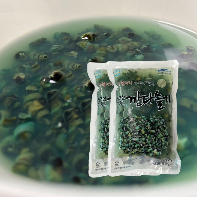 국내산 1급수 청정 강원도 다슬기 올갱이 깐다슬기 (다슬기+다슬기육수), 1박스, 200g
