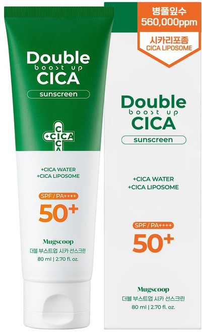 머그스쿱 시카 56만PPM 수분 진정 선크림 SPF50+ PA++++, 1개, 80ml