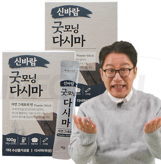 [TV홈쇼핑정품 인포벨]개그맨 심현섭 신바람 굿모닝 다시마 분말 완도산 간편 육수 가루 조미료, 2개, 100g