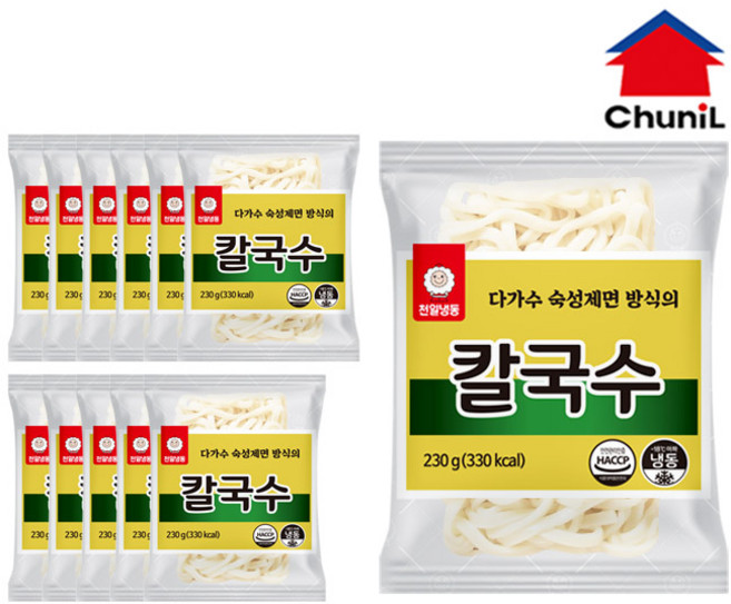 [자연맘스토리] 천일 냉동 칼국수면 230g x 12개