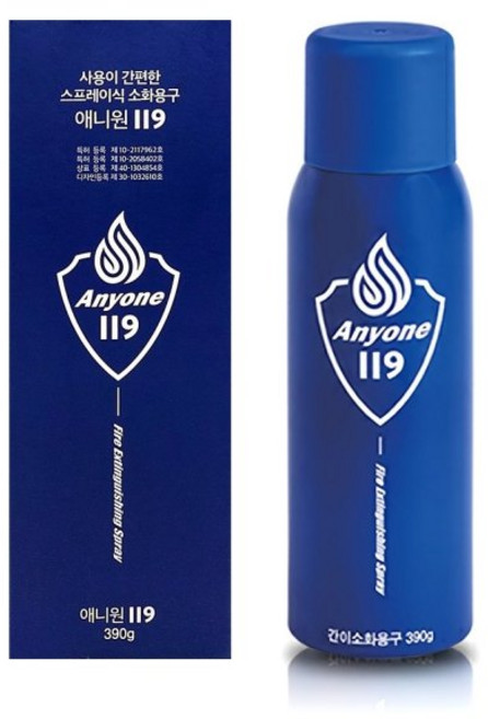 애니원 119 스프레이 소화기 390g, 1개, 클래식 블루