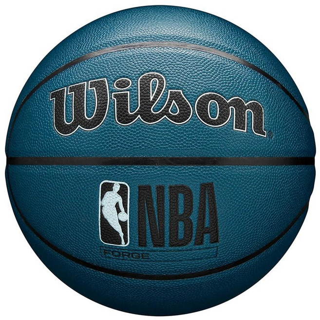 WILSON 온 NBA Forge Plus 실내/실외 농구공 - 차콜 그레이 사이즈 17.8-74.9cm(7-29.5인치) 147552, 청록색