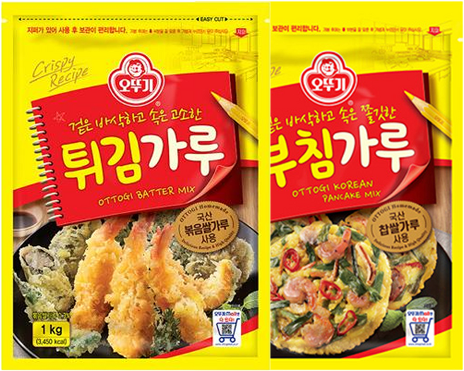 오뚜기 튀김가루1kg + 부침가루1kg, 1kg