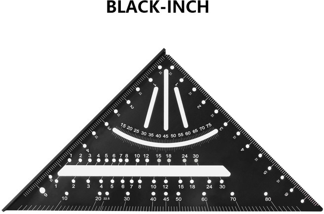 1Pc 목공 삼각형 눈금자 알루미늄 합금 특수 직각 7 인치 영어/미터법 90도, 1개
