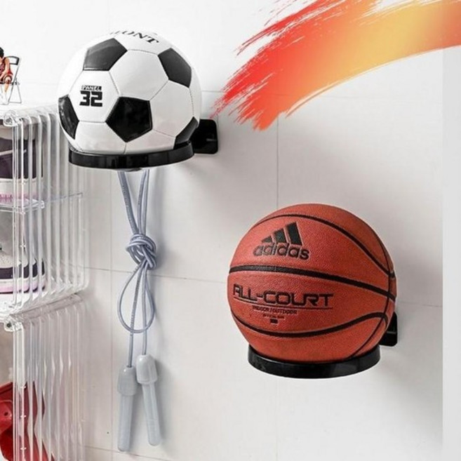 축구공 농구공 스포츠공 공진열대 거치대 볼보관대, 무타공걸이(블랙), 1개