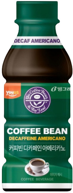 유어스 커피빈 디카페인 아메리카노 400ml x 6개