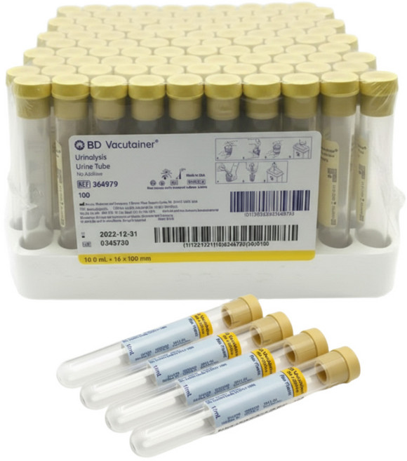 BD 비디 베큐테이너 vacutainer 364979 진공채혈관 유린튜브 10mL 100개입, 2개