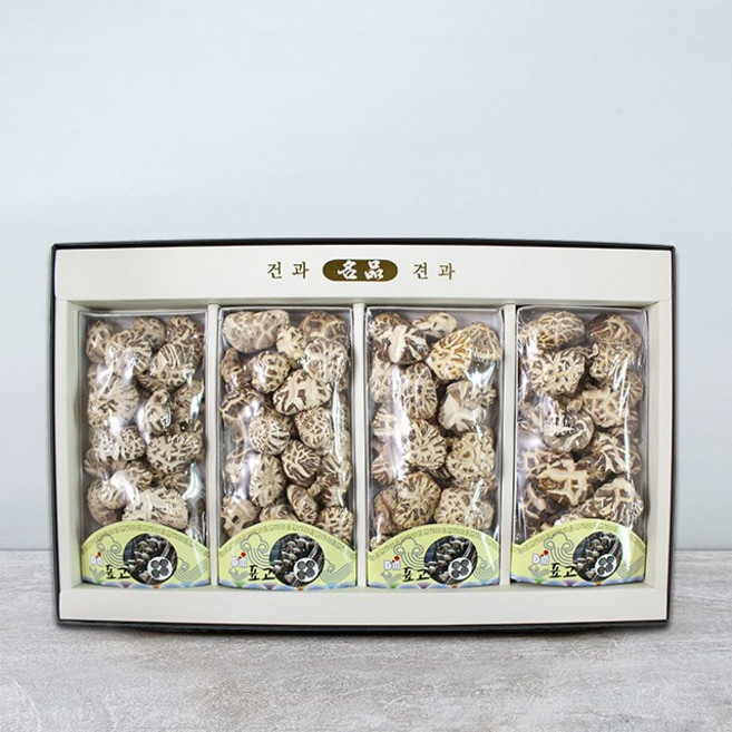 친환경팔도 영동 표고버섯선물세트 (백화고) 120gx4, 1세트