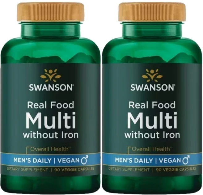 스완슨 리얼 푸드 남성 멀티 맨스 데일리 종합멀티비타민, 2개, 90정 - 쿠팡