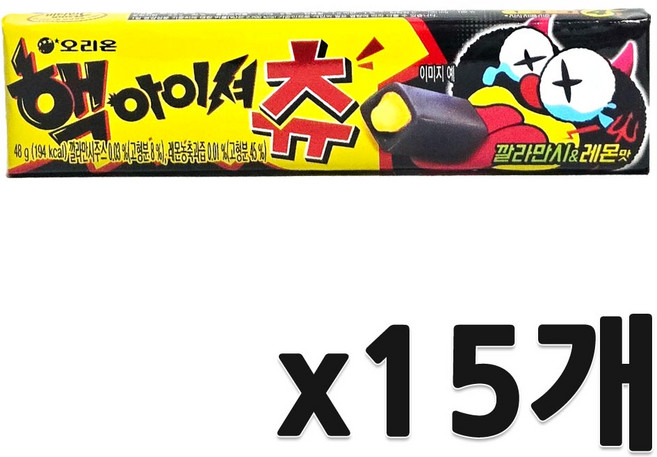 오리온 핵아이셔츄 깔라만시 레몬맛, 15개, 48g