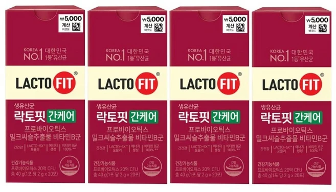 종근당건강 락토핏 간케어 밀크씨슬 추출물, 2g, 4개 - 쿠팡