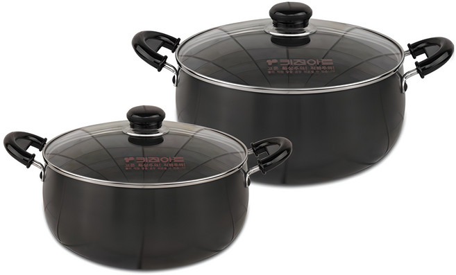 키친아트 쥬노블랙 경질냄비 양수24cm + 양수26cm(가운데부분이크기입니다), 본상품선택, 단일, 1개