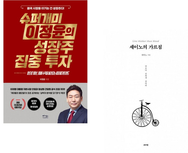 (이정윤) 슈퍼개미 이정윤의 성장주 집중 투자 + (세이노) 세이노의 가르침 (전2권)